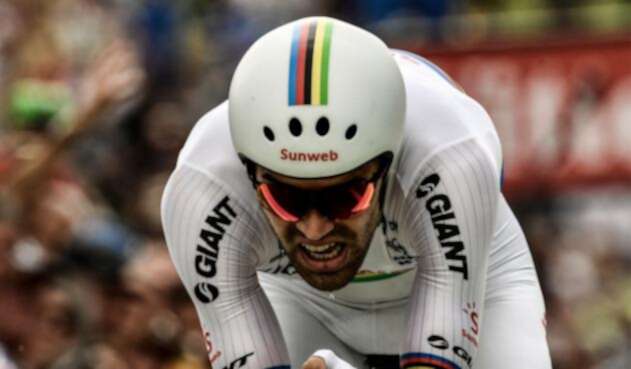 Tom Dumoulin, ganador de la contrarreloj individual en el Tour de Francia