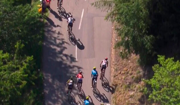 Nairo Quintana y Chris Froome en su mano a mano del Tour de Francia, en la etapa 11 Nairo Quintana y Chris Froome en su mano a mano del Tour de Francia, en la etapa 11