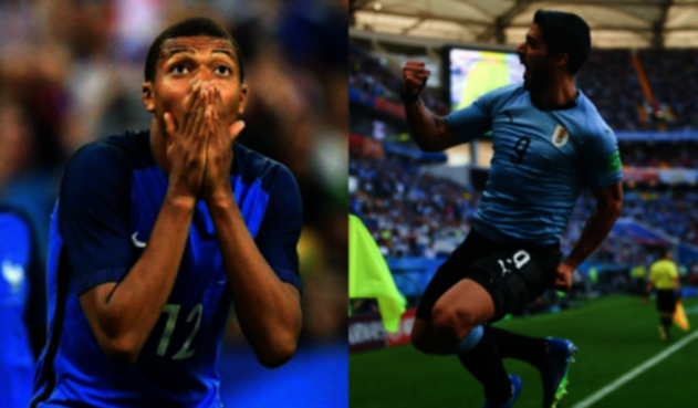 Kylian Mbappé y Luis Suárez
