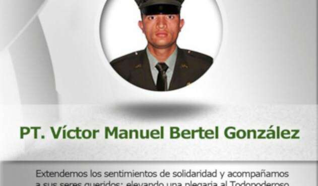Víctor Manuel Bertel González, policía asesinado