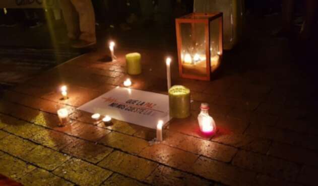 Protestas por el asesinato de líderes sociales en Colombia.