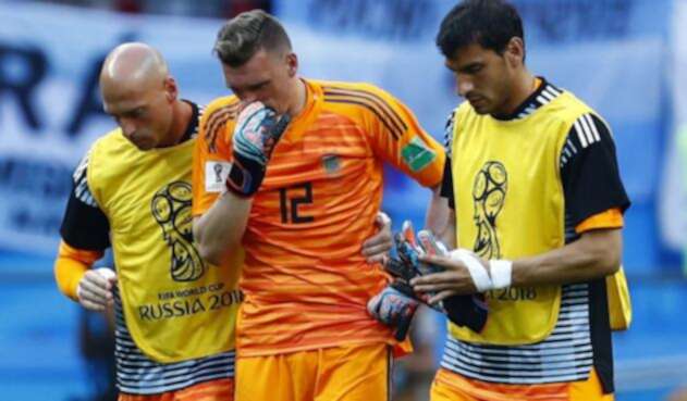 Willy Caballero, Franco Armani y Nahuel Guzmán