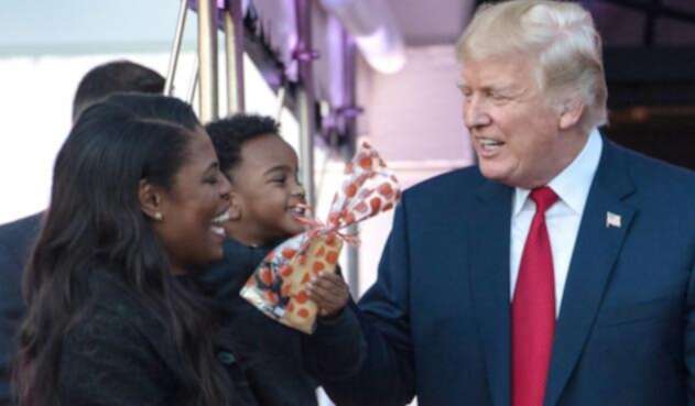 Omarosa Manigault Newman y Donald Trump.