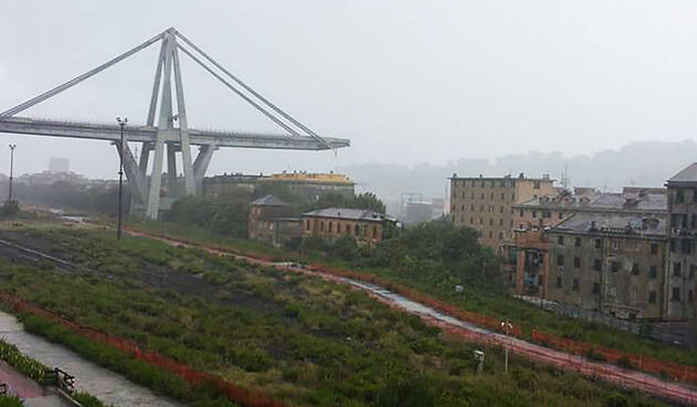 Derrumbe de puente en Italia