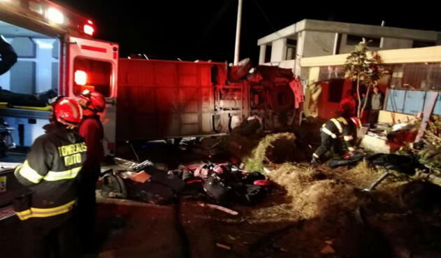 Accidente de bus en Ecuador