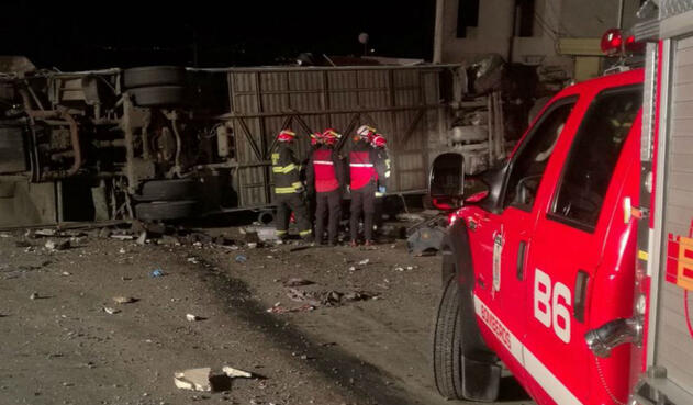 Accidente de bus en Ecuador