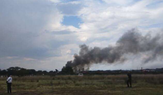 Zona del accidente de avión en Durango, México
