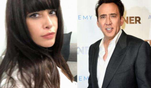 Angie Cepeda y Nicolas Cage