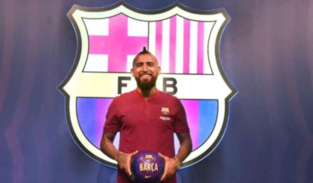 El chileno Arturo Vidal ya se vistió con la camiseta del Barcelona El chileno Arturo Vidal ya se vistió con la camiseta del Barcelona