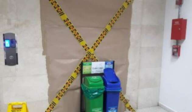 Imagen de referencia del ascensor que colapsó en el Palacio de Justicia de Cali. Ascensor que colapsó en el Palacio de Justicia de Cali