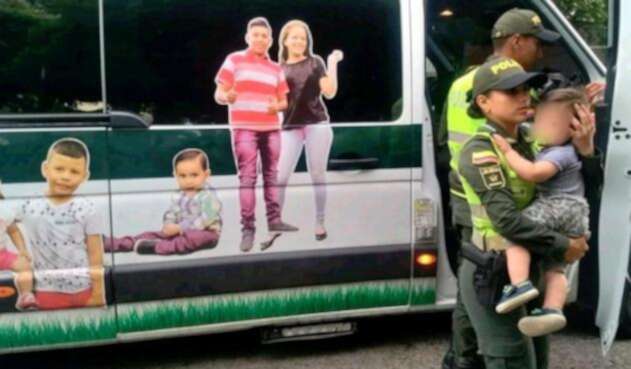 Policía de Cúcuta recata niño abandonado Policía rescata niño abandonado