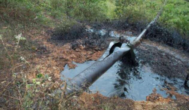 Un punto de ubicación del oleoducto Caño Limón Coveñas Un punto de ubicación del oleoducto Caño Limón Coveñas