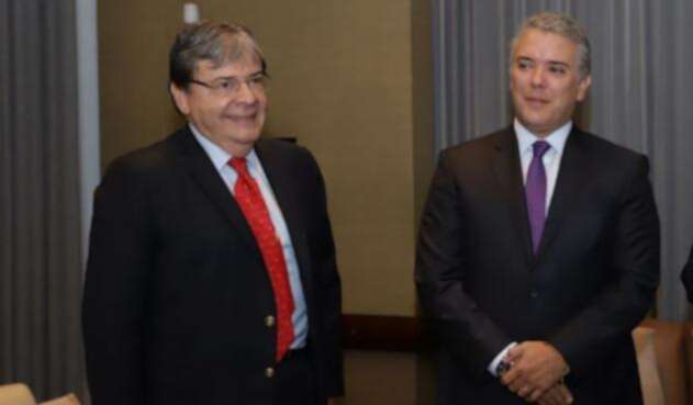 Canciller Carlos Holmes y presidente Iván Duque