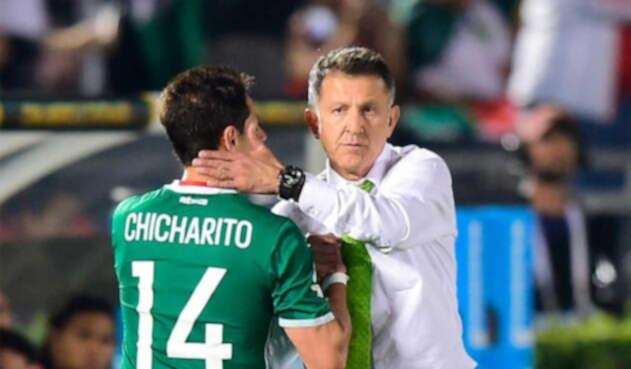 Juan Carlos Osorio Juan Carlos Osorio y Javier 'Chicharito' Hernández