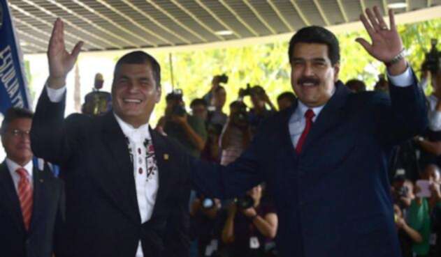 Rafael Correa y Nicolás Maduro.