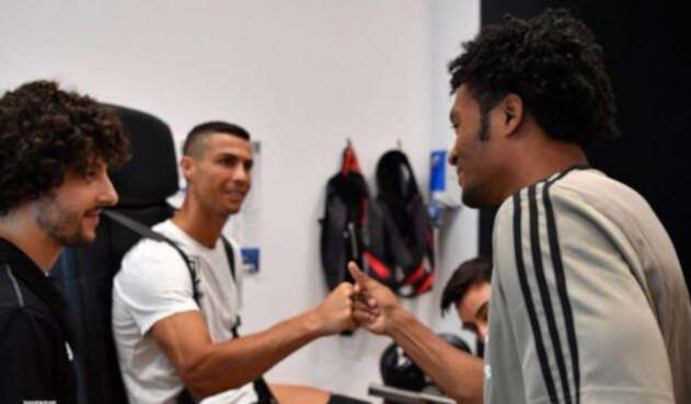 Cuadrado y Cristiano Ronaldo