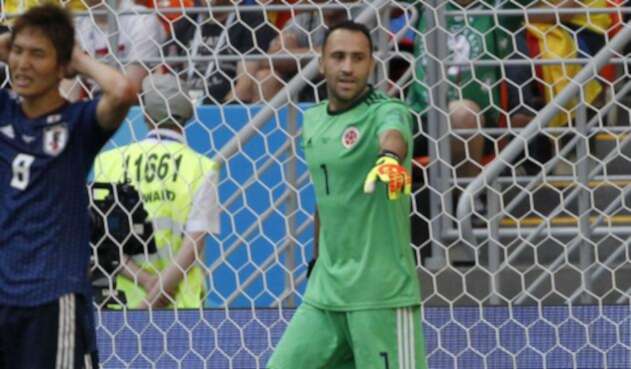 David Ospina defendiendo el arco de Colombia ante Japón en Rusia 2018