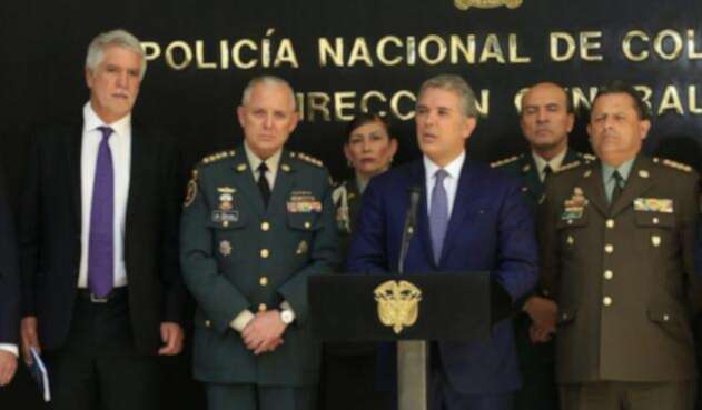 Iván Duque y Enrique Peñalosa en consejo de seguridad en Bogotá
