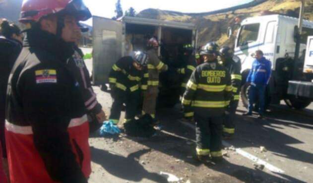 Accidente de bus en Ecuador Accidente de bus en Ecuador