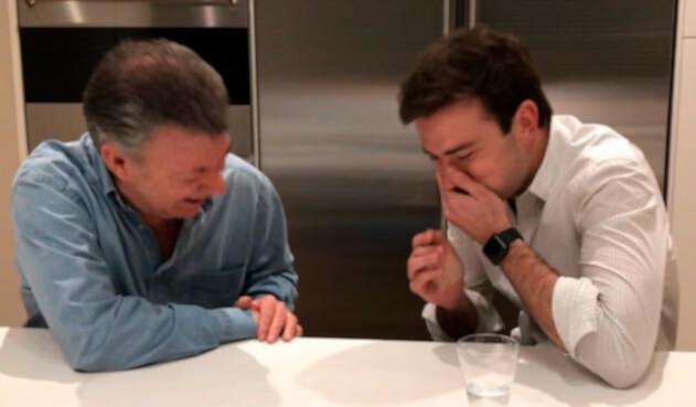 La foto publicada por Esteban Santos, hijo del presidente Juan Manuel Santos, en respuesta a los señalamientos de Nicolás Maduro, mandatario de Venezuela