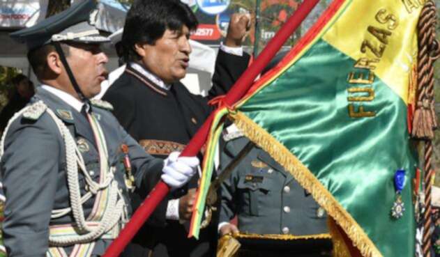 Evo Morales, presidente de Bolivia, en el Día de las Fuerzas Armadas bolivianas