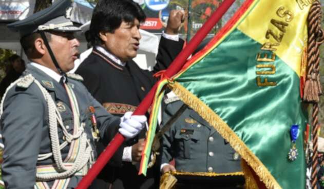 Evo Morales, presidente de Bolivia, en el Día de las Fuerzas Armadas bolivianas