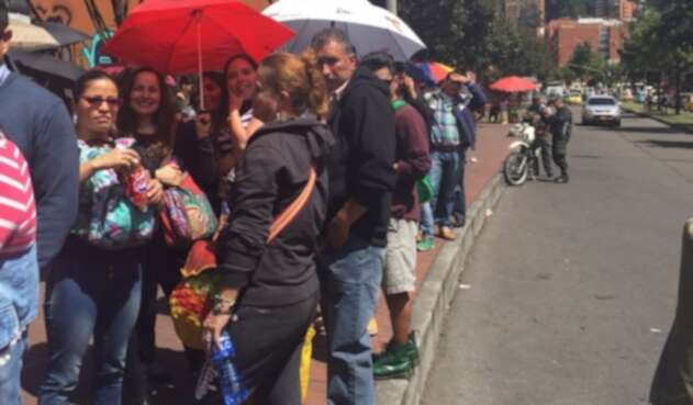 Filas en la Cancillería