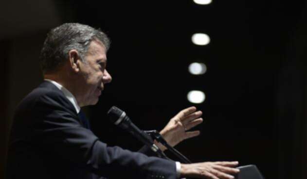 El presidente Juan Manuel Santos