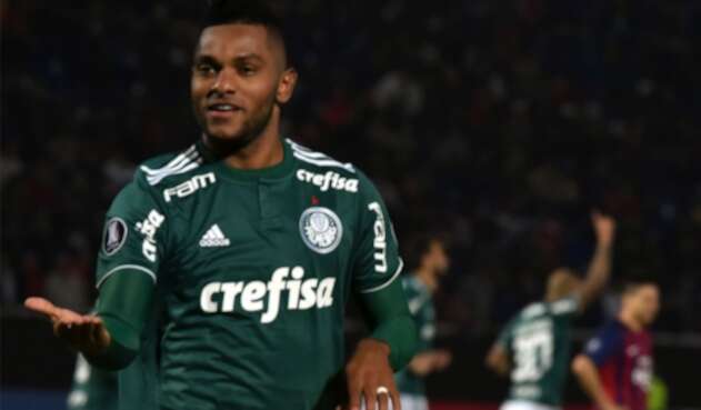 Miguel Ángel Borja, goleador del Palmeiras en la Copa Libertadores
