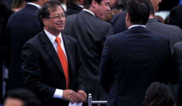 Gustavo Petro en la posesión de Iván Duque
