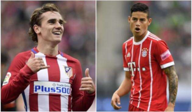 Antoine Griezmann y James Rodríguez