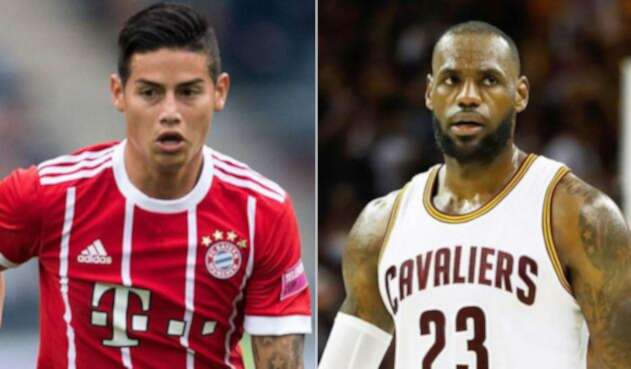 James Rodríguez y LeBron James, jugadores del Bayern Munich y los Lakers, respectivamente