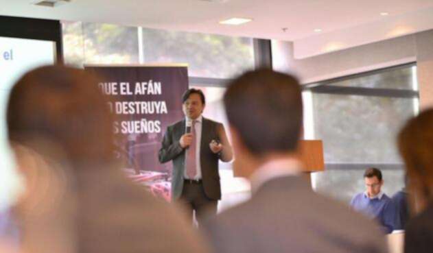 Juan Pablo Bocarejo, secretario de Movilidad del Distrito, en el lanzamiento de la campaña 'Que el afán no destruya los sueños'