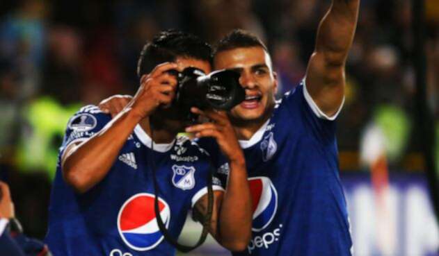 David Macálister Silva y su curiosa celebración con Millonarios en la Copa Sudamericana