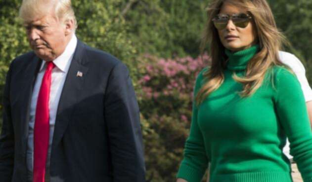 Donald Trump y su esposa Melani. Donald Trump y su esposa Melani.