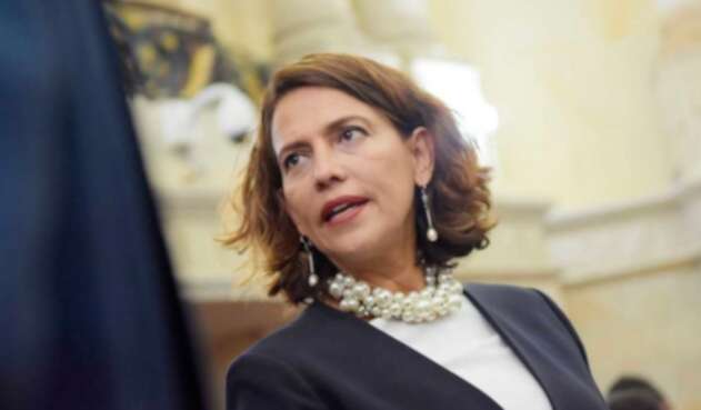 Nancy Patricia Gutiérrez, ministra del Interior, en el Congreso de la República