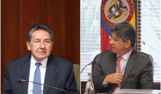 Néstor Humberto Martínez y Alejandro Linares, fiscal general y presidente de la Corte Constitucional, respecitvamente Néstor Humberto Martínez y Alejandro Linares, fiscal general y presidente de la Corte Constitucional, respecitvamente