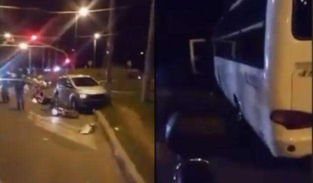 Accidente al norte de Bogotá
