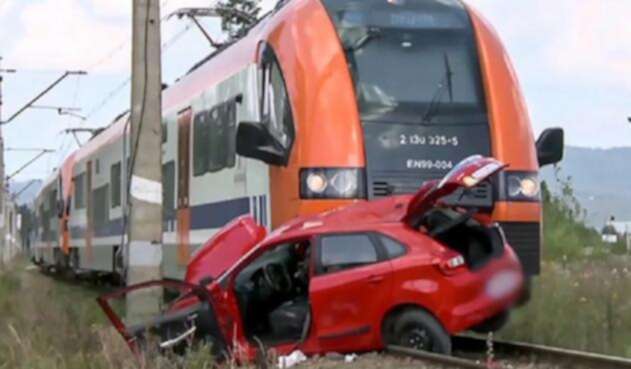 Accidente con tren