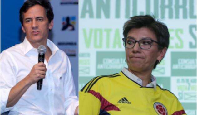 Rafael Nieto Loaiza, ex preaspirante presidencial por el Centro Democrático, y Claudia López, excongresista