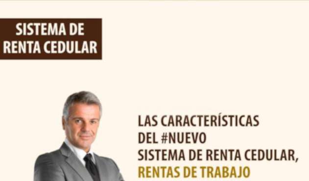 Imagen de la Dian sobre el Sistema de Renta Cedular