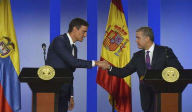 Pedro Sánchez e Iván Duque Pedro Sánchez e Iván Duque