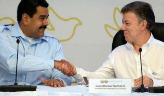 Presidente Maduro y Santos