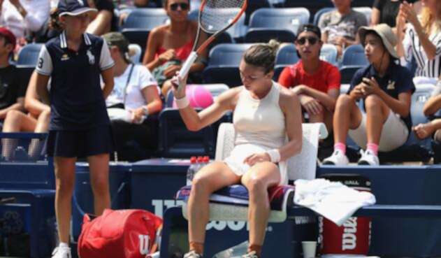 Simona Halep tras caer eliminada en el Us Open