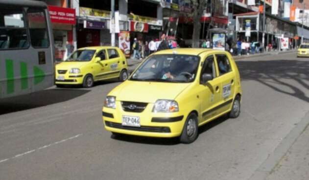 Taxi en Bogotá.