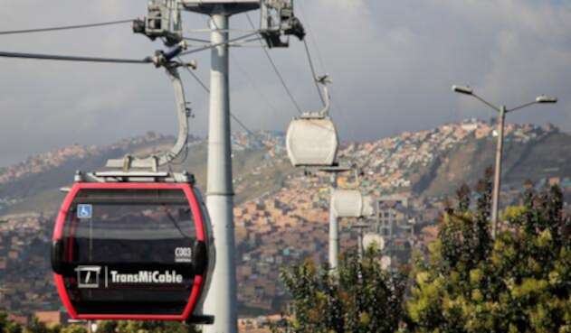 El Transmicable ubicado en la localidad de Ciudad Bolívar, en Bogotá