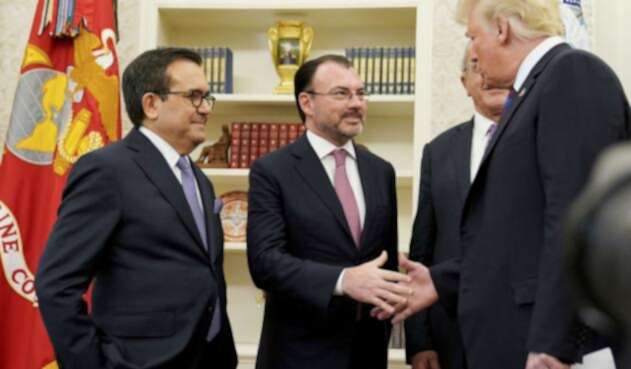 Trump y negociadores México