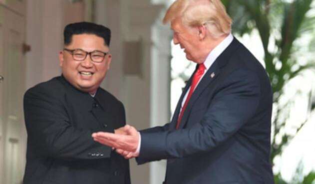 Kim Jong-un y Donald Trump.