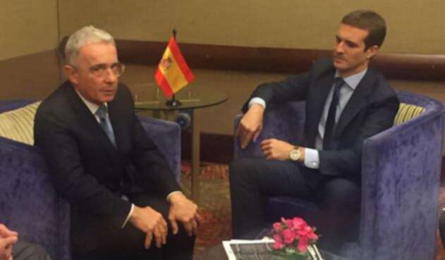 Álvaro Uribe y Pablo Casado Álvaro Uribe y Pablo Casado