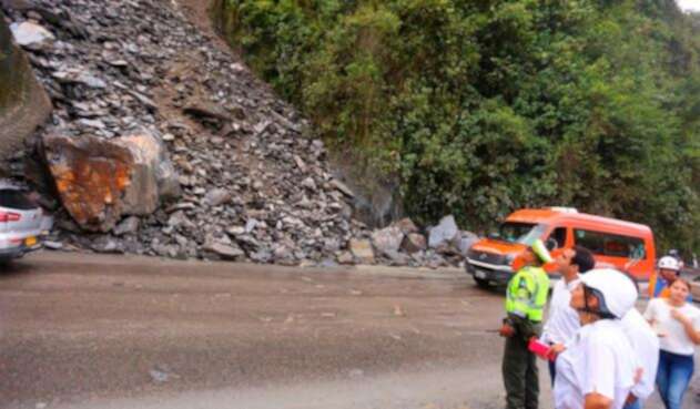 La vía que de Bogotá conduce a Villavicencio